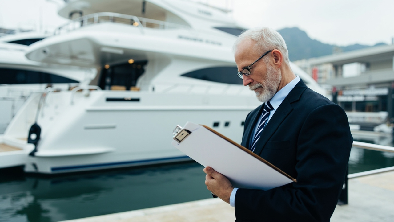 Hong Kong yacht insurance renewal and valuation inspection at marina